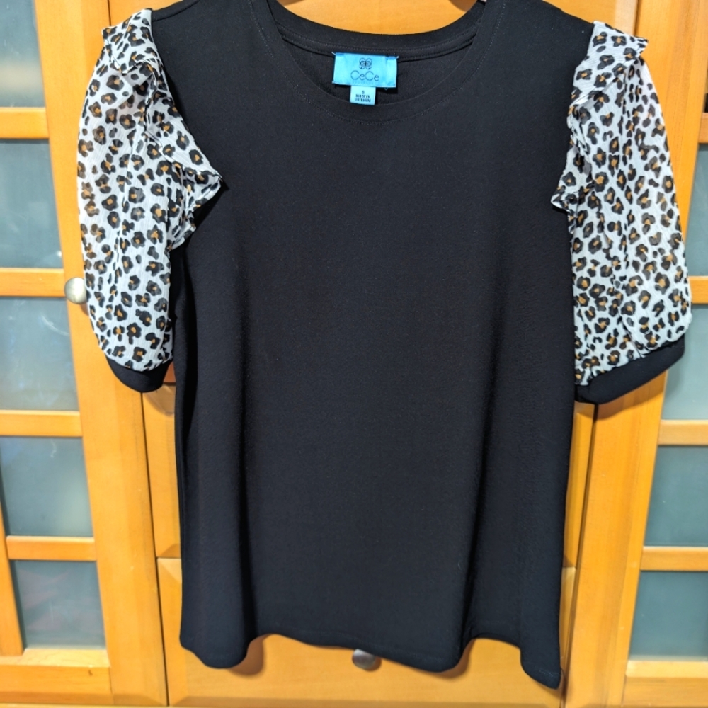 Sheer puff sleeve